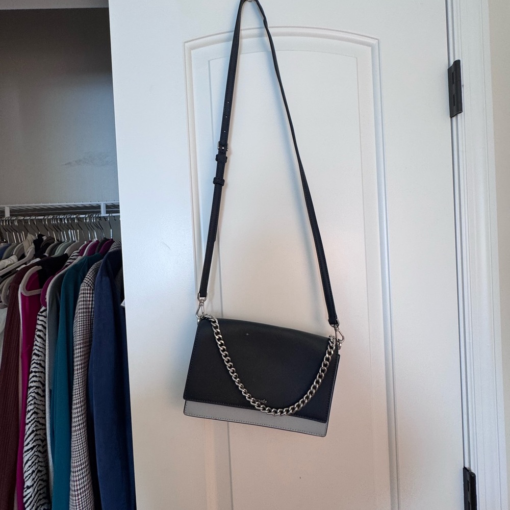 Navy and Blue Kate Spade Crossbody Bag with Chain Accent